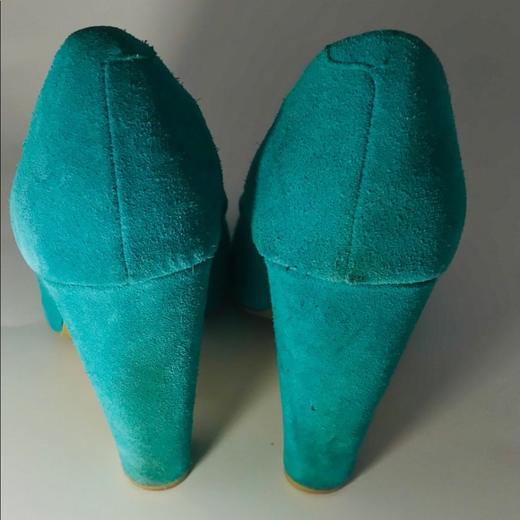 Teal blue pumps bought at Anthropologie. - Picture 5 of 8